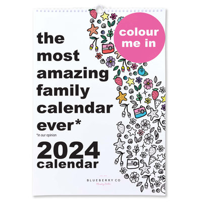 2024 Family Calendar / Colour-Me-In Calendar to Keep Your Family Organised