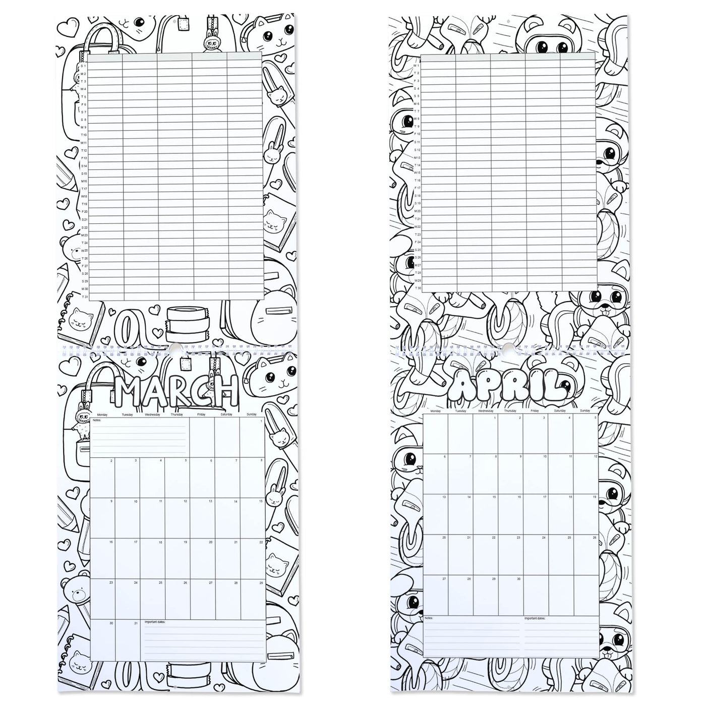 2026 Family Calendar / Colour-Me-In Calendar to Keep Your Family Organised