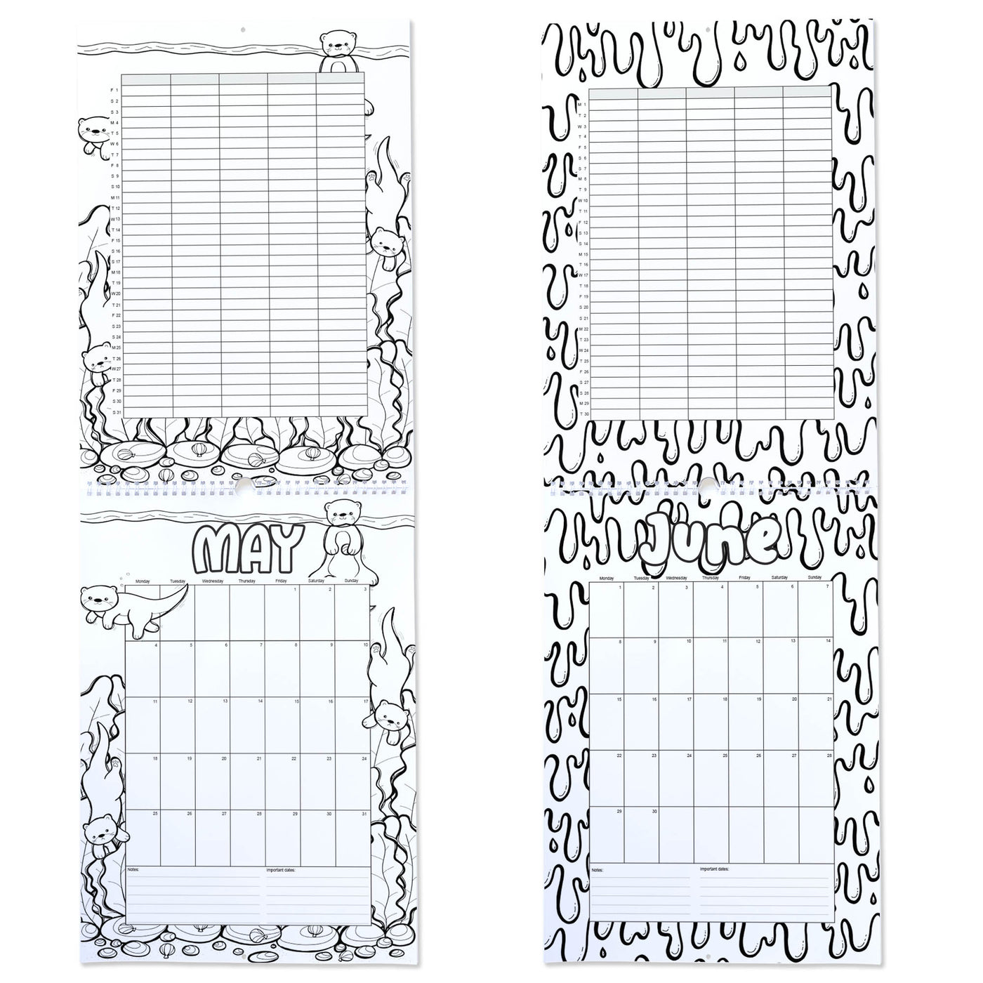 2026 Family Calendar / Colour-Me-In Calendar to Keep Your Family Organised