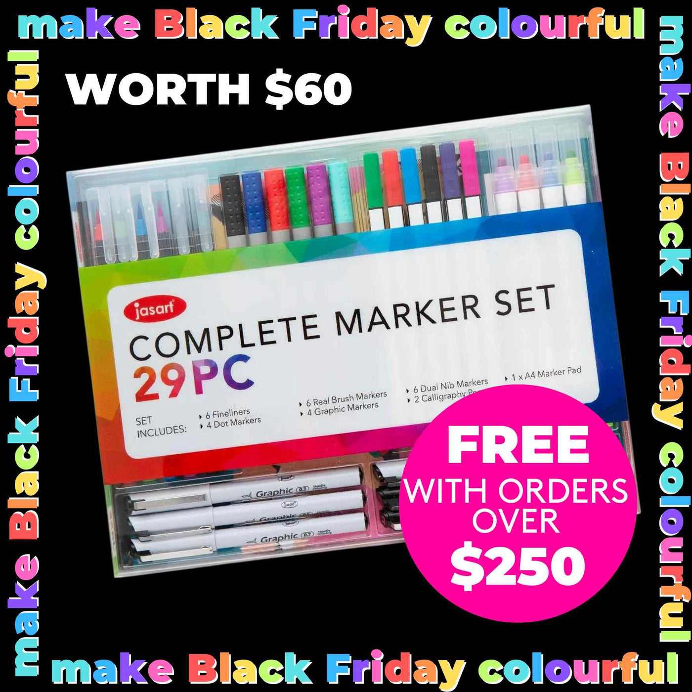 Jasart Complete Marker Set 29pc
