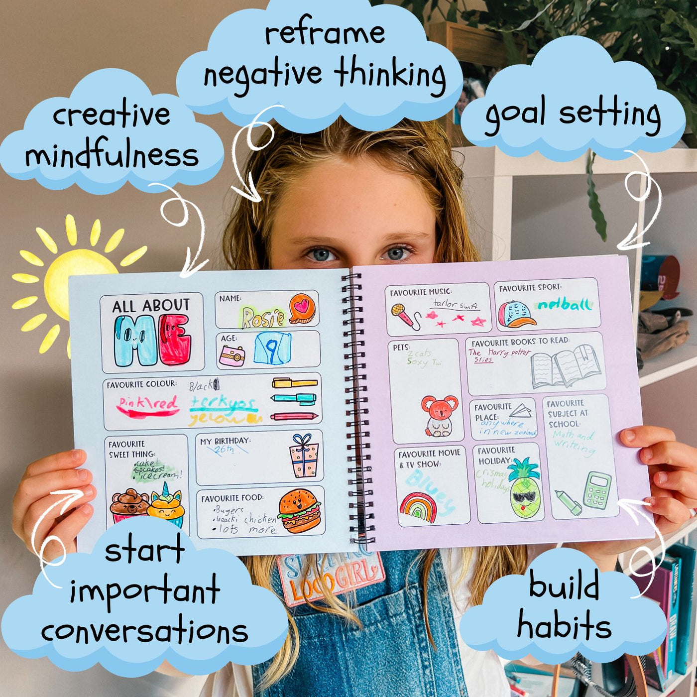 Cool Calm Kids Mindfulness Journal + Sticker Set