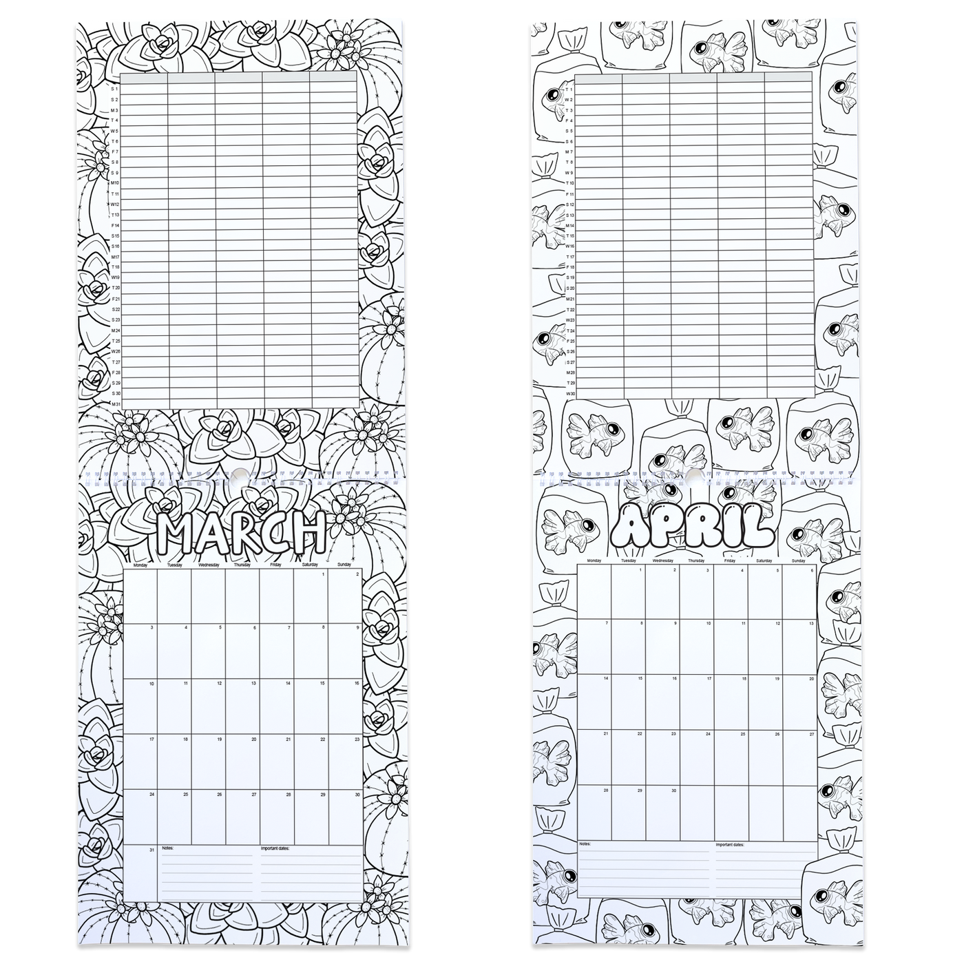 2025 Family Calendar / Colour-Me-In Calendar to Keep Your Family Organ ...