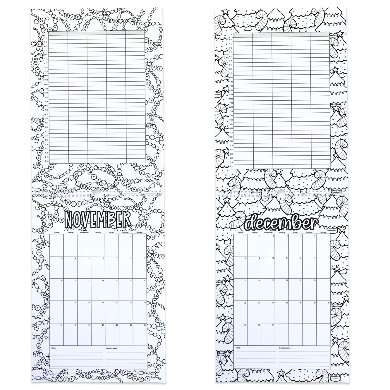 2025 Family Calendar / Colour-Me-In Calendar to Keep Your Family Organ ...