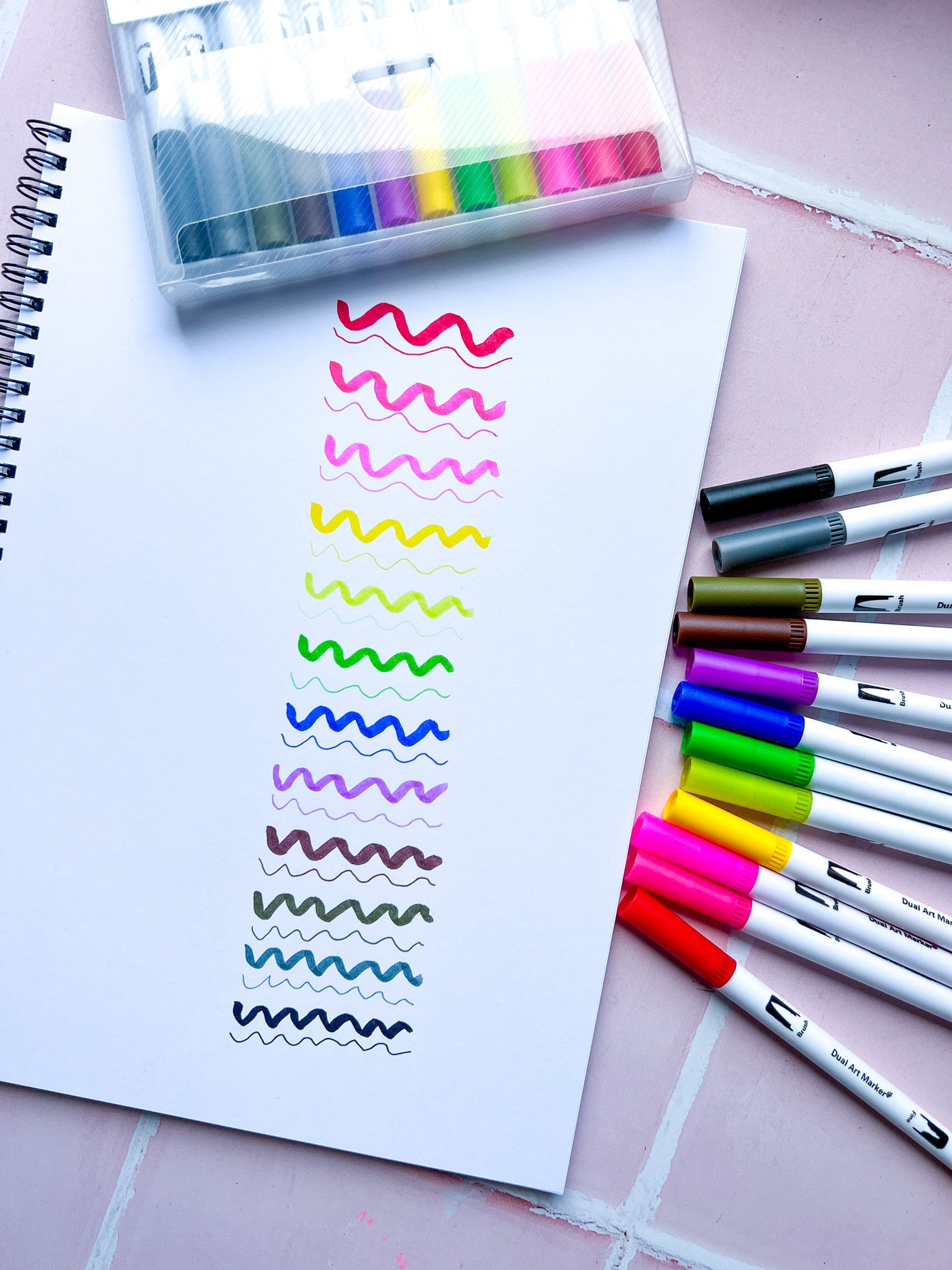 Dual Tip Brush Markers Set 12