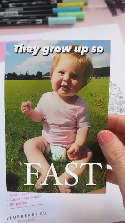 The Colour-Me-In Baby Book - A Baby Keepsake Book | Blueberry Co