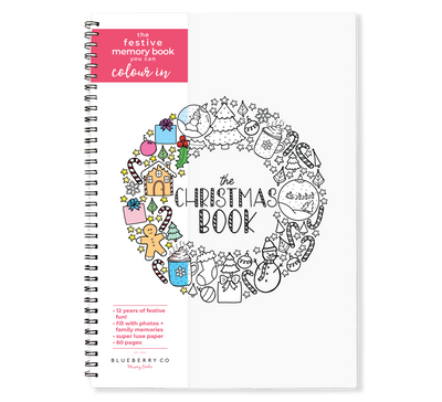 Christmas Book - Festive Keepsake Book you can Colour In | Blueberry Co