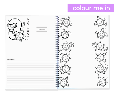 The Colour-Me-In Baby Book - A Baby Keepsake Book | Blueberry Co