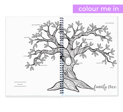 The Colour-Me-In Baby Book - A Baby Keepsake Book | Blueberry Co