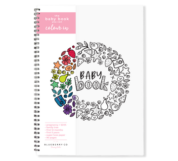 The Colour-Me-In Baby Book - A Baby Keepsake Book | Blueberry Co