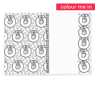 Christmas Book - Festive Keepsake Book you can Colour In | Blueberry Co