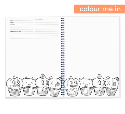 Halloween Book - Spooky Memory Book you can Colour In | Blueberry Co