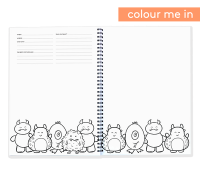 Halloween Book - Spooky Memory Book you can Colour In | Blueberry Co