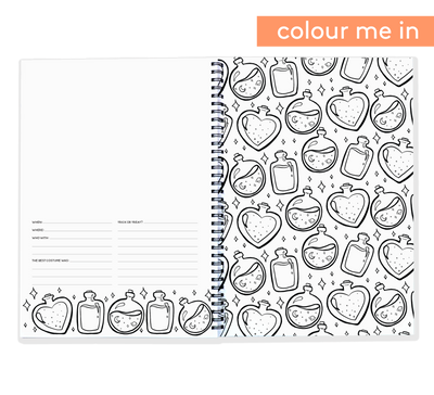 Halloween Book - Spooky Memory Book you can Colour In | Blueberry Co