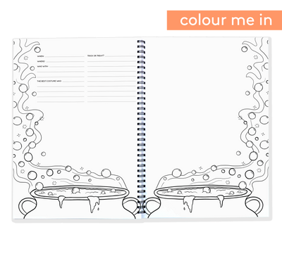 Halloween Book - Spooky Memory Book you can Colour In | Blueberry Co