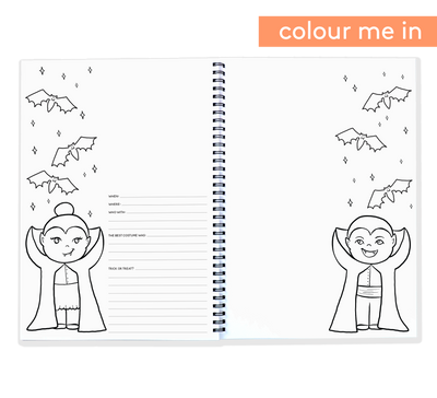Halloween Book - Spooky Memory Book you can Colour In | Blueberry Co