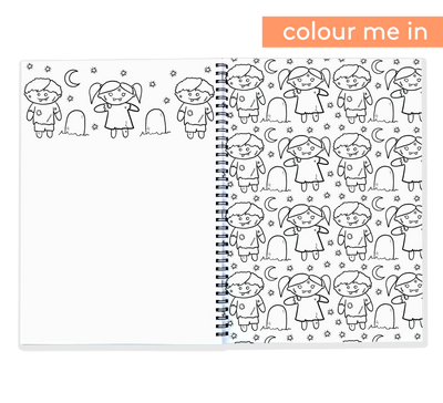 Halloween Book - Spooky Memory Book you can Colour In | Blueberry Co