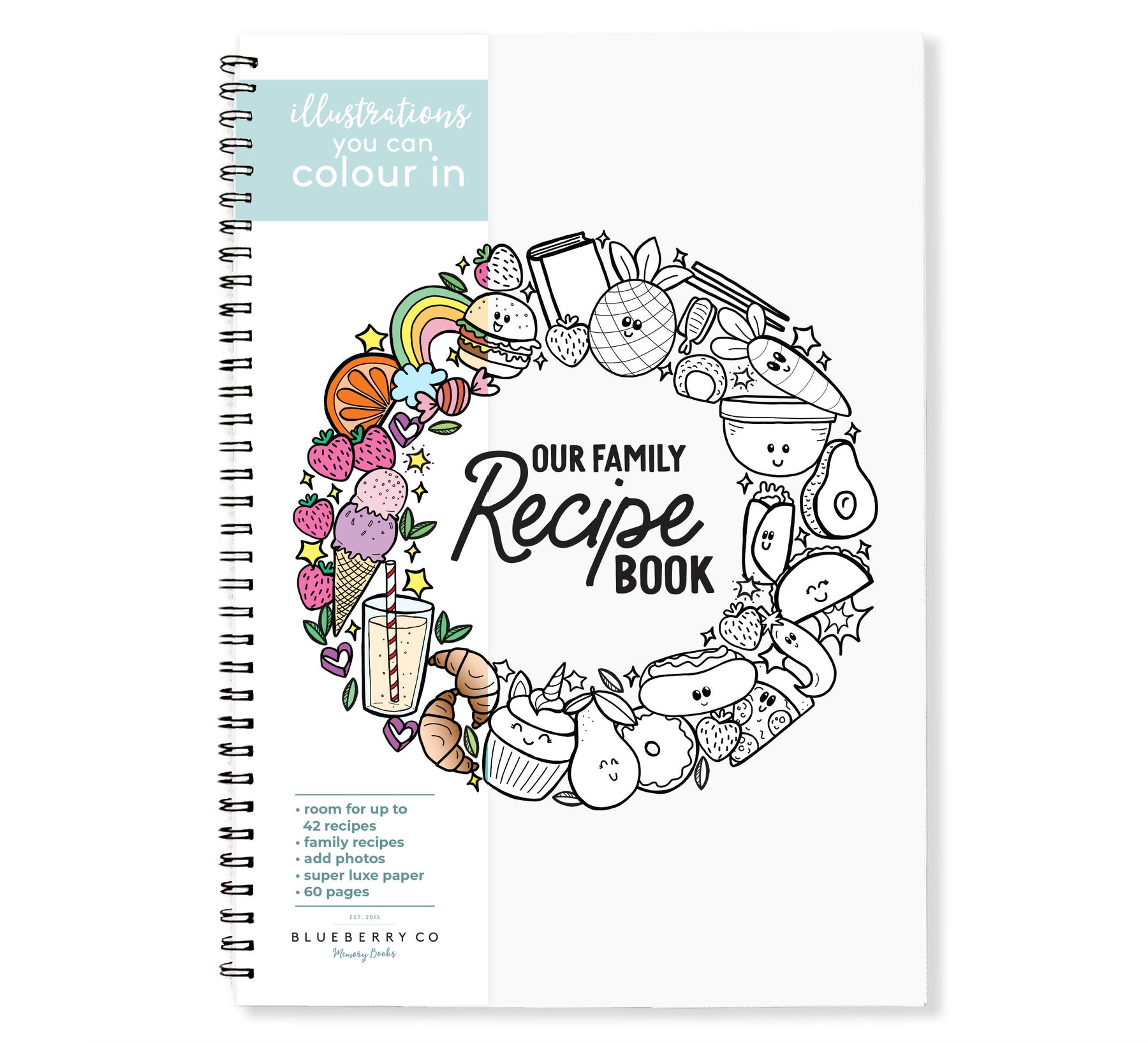 The Family Recipe Book | Personalise & Colour Me! | Blueberry Coo –  Blueberry Co