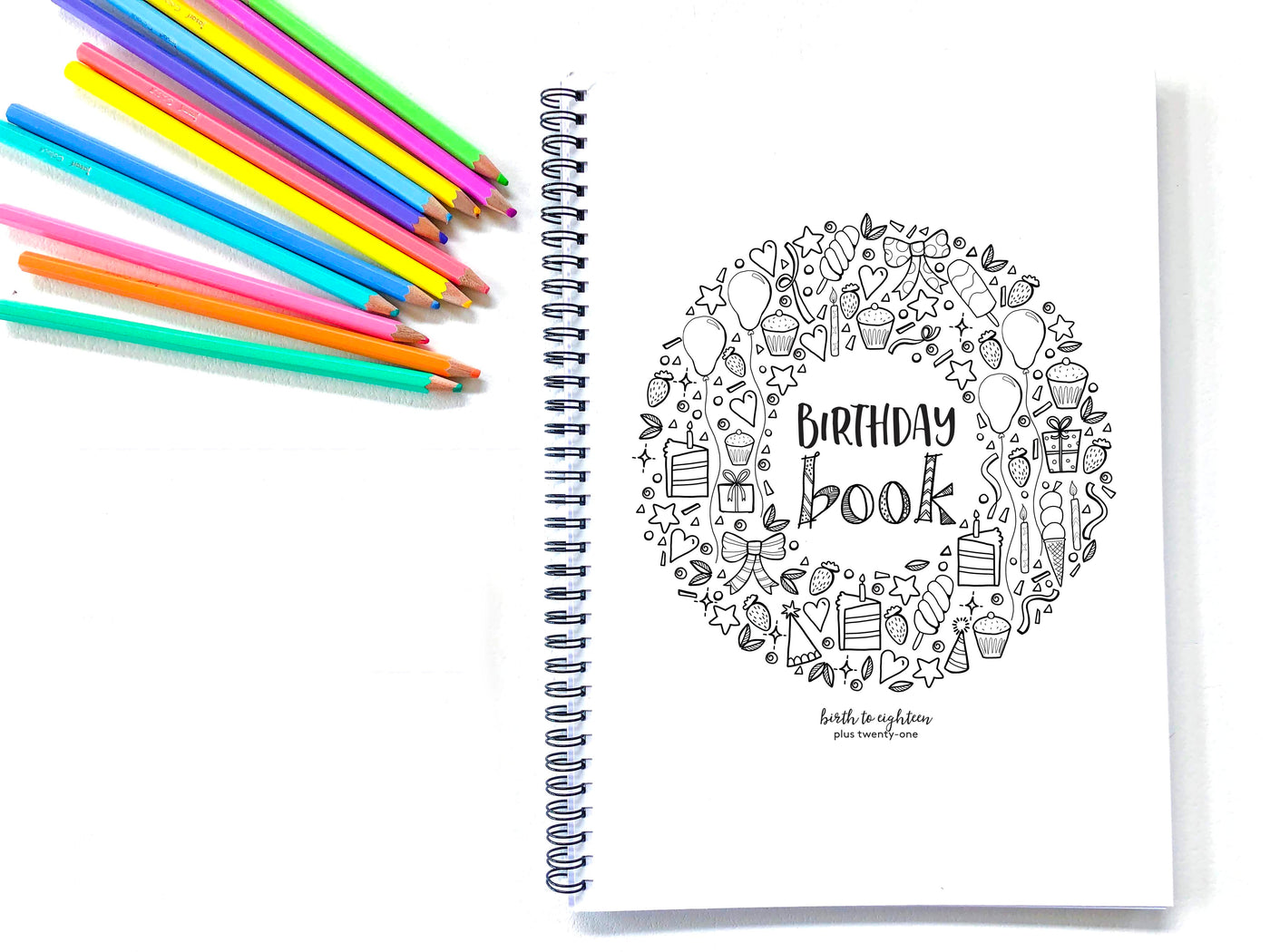 Birthday Memory Book | 18 birthdays with your tiny VIP | Blueberry Co |The birthday memory book to document the first 18  years with your growing tiny VIP