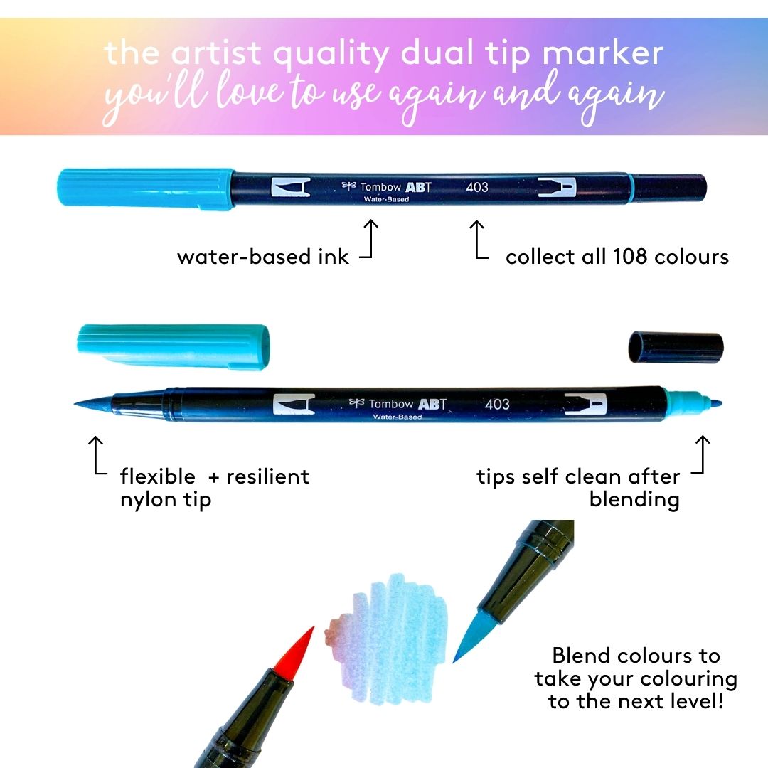 Bright Tombow Dual Tip Brush Markers